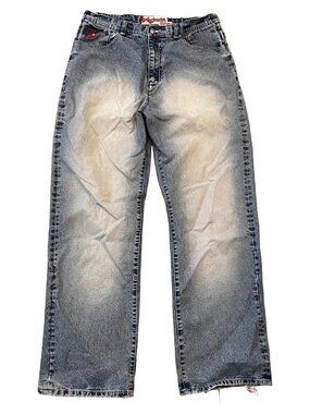 Vintage Y2K Akademiks Baggy Jeans 36x32 Mens Wide Leg Hip Hop Faded